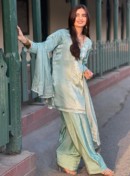 Arzul Lume Sage Luster 3-Piece Traditional Suit