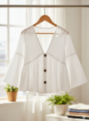 The Flare Sleeve Top | Muted Charm