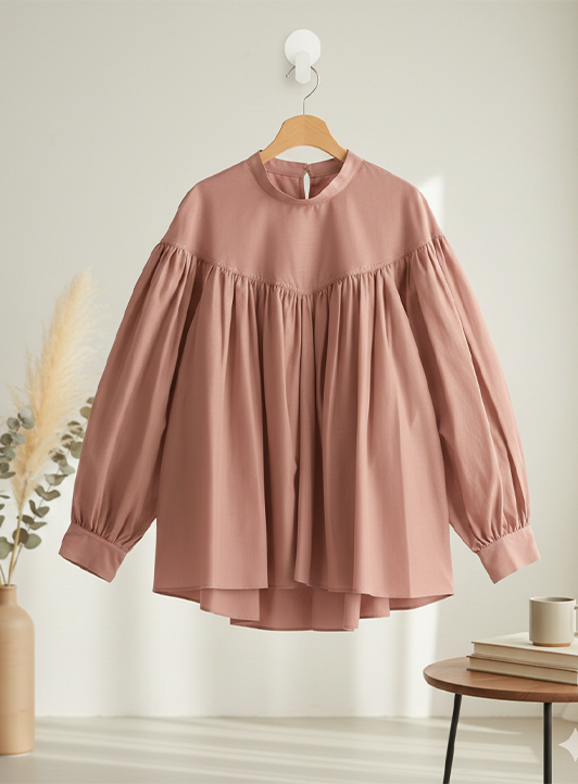 The Balloon Sleeve Top | Muted Charm